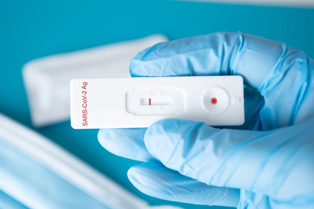 A photo of a negative COVID test taken after someone has self-isolated and kept vulnerable people safe.